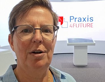 Iris Schluckebier beim Praxis4Future Event Iris Schluckebier beim Praxis4Future Event